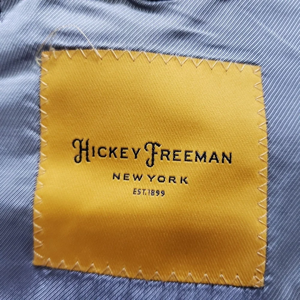 Hickey Freeman Blazer Sport Coat Jacket 42L Gray Loro Piana Four Seasons 130s